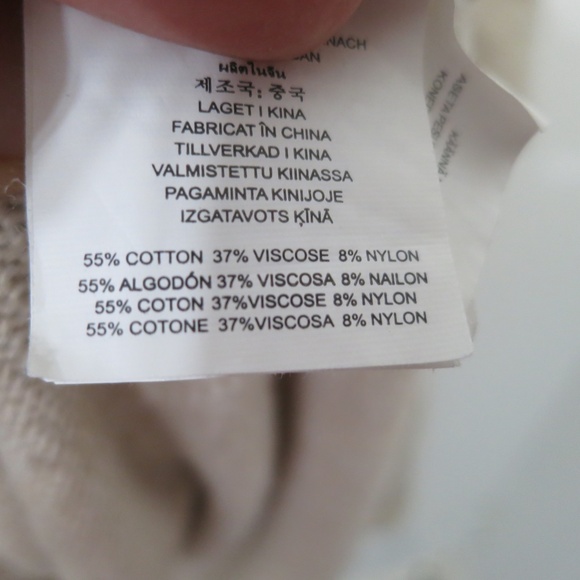 Michael Kors Size XL Oatmeal Tan Tunic Slouchy Sweater Back Zip Loungewear - Picture 8 of 8